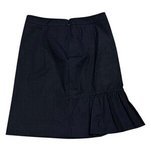 PRADA Vintage Knee-Length Black Ruffle Luxury Designer Skirt Size 4 / Small